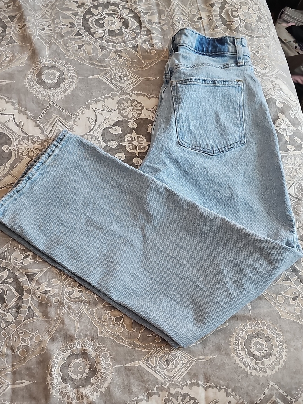 Abercrombie & Fitch Pale Blue Straight-Leg Jeans